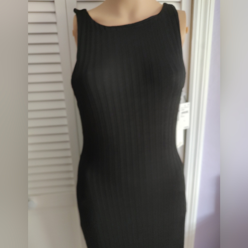 Good American Rib Halter Midi Dress NWT - Picture 6 of 8